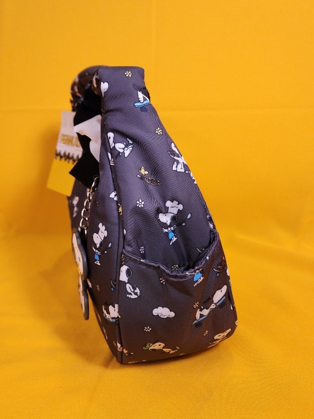 Peanuts Snoopy & Woodstock Icons AOP Nylon Shoulder Bag Purse Charm NEW - Picture 10 of 12
